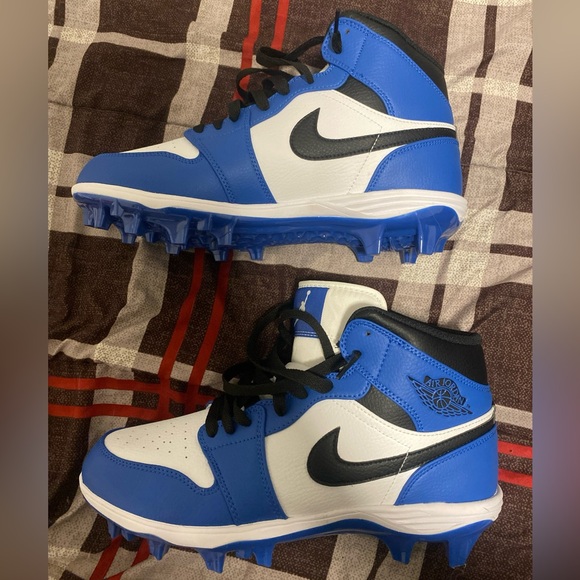 Jordan 1 High Royal Blue Cleats - Picture 2 of 6